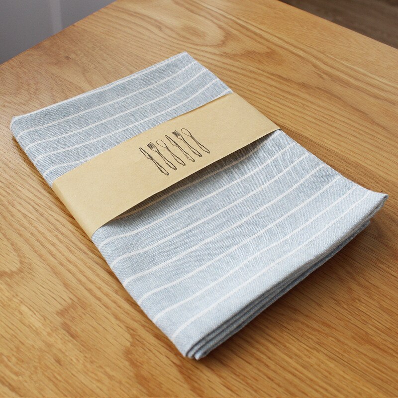 Japanse stijl katoenen linnen polyester placemats vierkante stoffen gestreepte servetten handdoeken eettafel bord mat onderzetters 1pc