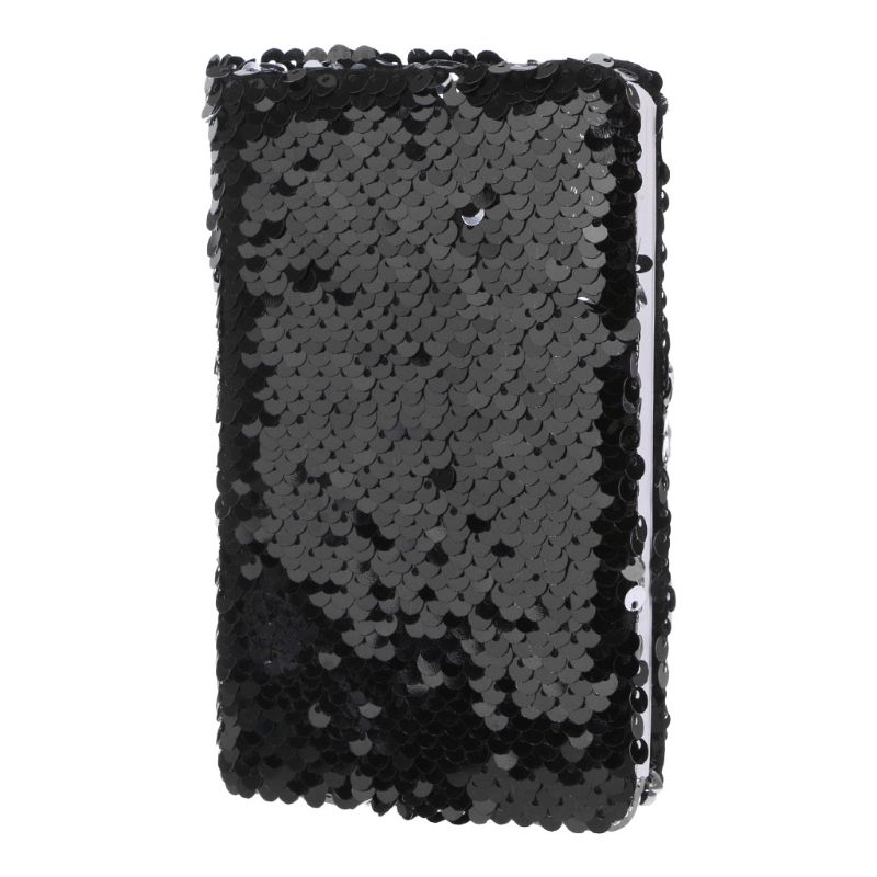 Sequins Notebook Notepad Glitter Diary Memos Stationery Office Supplies Stationery 78 Sheets Newest L29k: Black