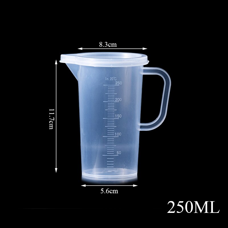 Kitchen Measuring Cup 500ml/1000ml Clear Plastic Measuring Cup Cups With Lid Kitchen Liquid Measure Cup Container: 500ml