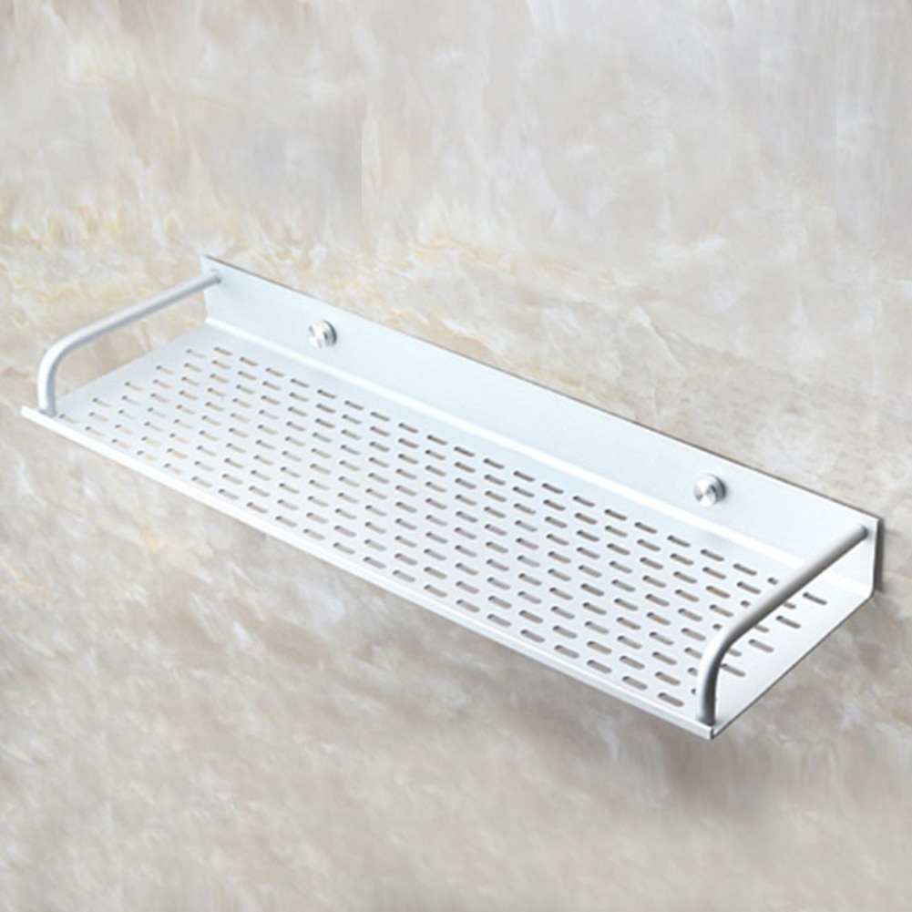 Opbevaringshylde brusevæg monteret stort kapacitet badeværelse køkken pladsbesparende shampo-moderne vandtæt rack