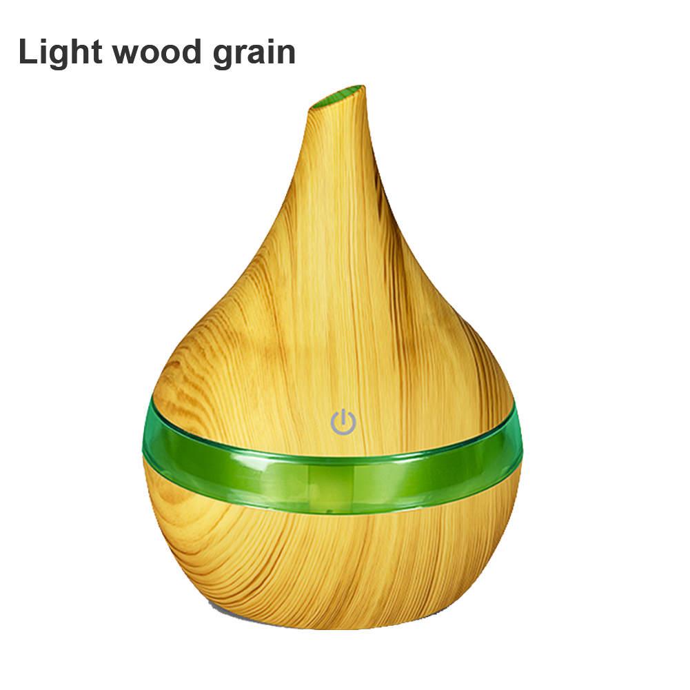145x110MM 300ml 5V DC/USB Wooden Ultrasonic Air Humidifier USB Electric Aroma Essential Oil Air Diffuser For Car: Yellow