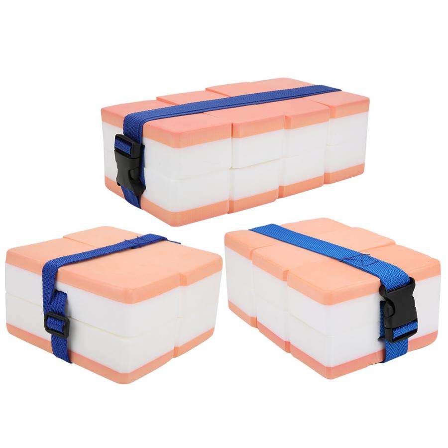 Cinturón de natación de espuma flotante para espalda ajustable, equipo de entrenamiento de cintura, tabla de flotación para adultos y niños, 1 unidad