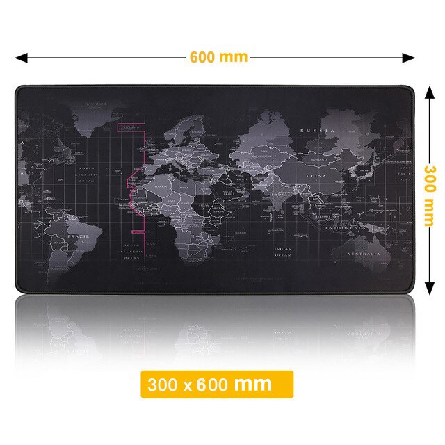 Pro Grote Gaming Muismat World Map Mousepad Computer Muis Mat Anti-Slip Rubberen Basis Bureau Mat Toetsenbord pad Mause Pad