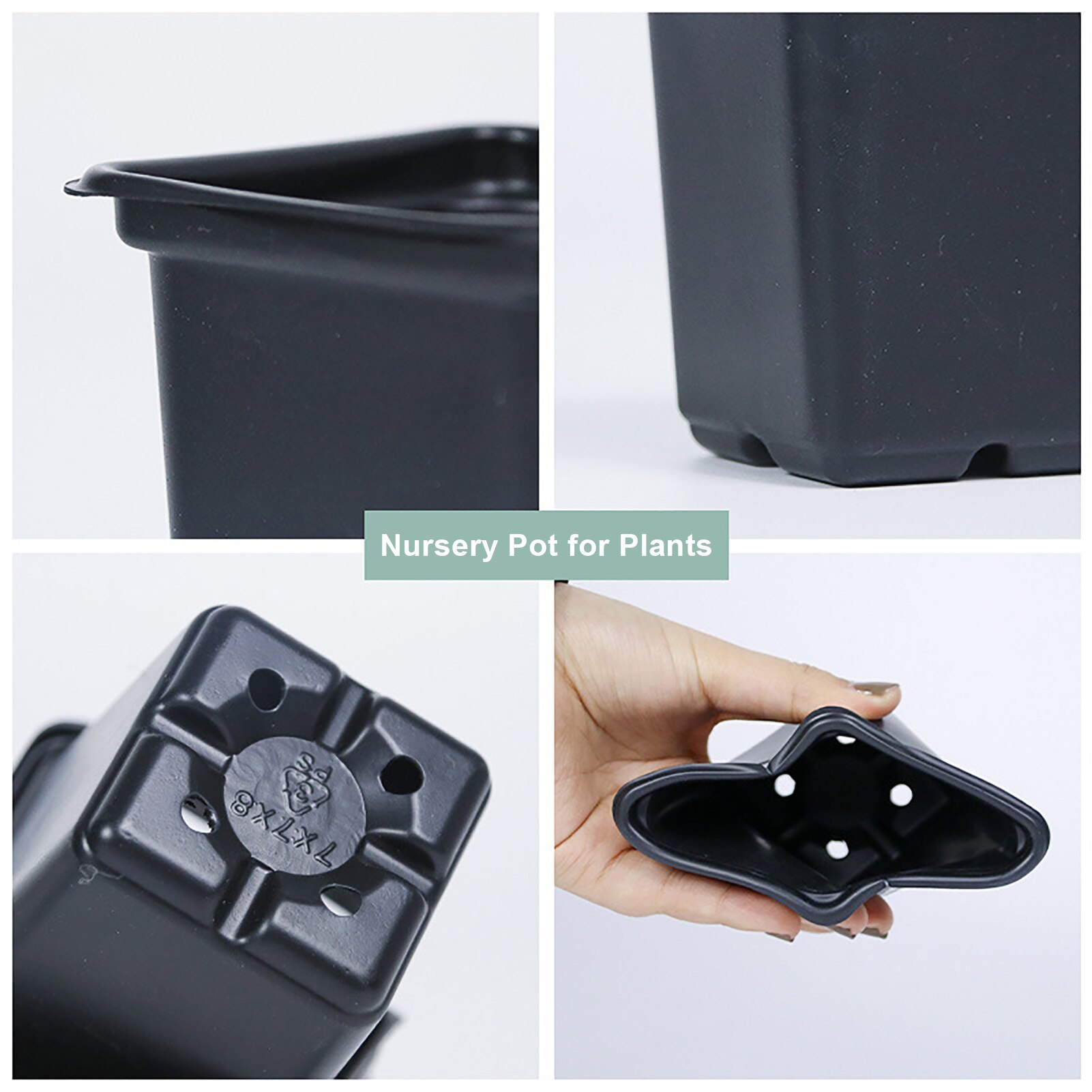 Macetas de plástico para plantas de vivero, contenedores de plantación para jardinería, tazas, bandeja de plántulas para invernadero, germinación de plantas, bolsas de cultivo