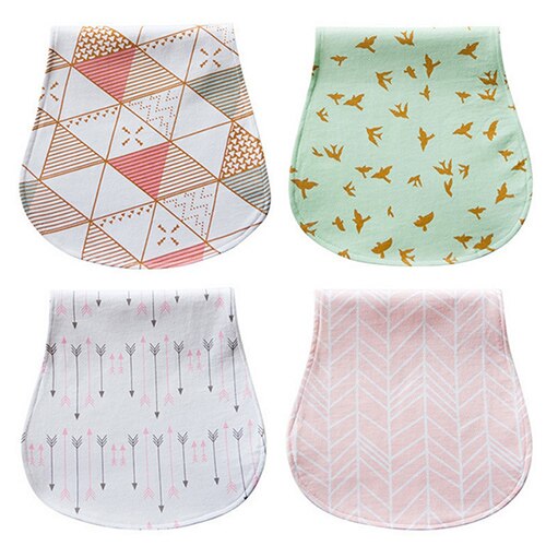 4 Stks/partij Verpleging burp Katoenen Baby Schort Voor Feeding Bandana Sjaal Baby Speeksel Handdoek slabbers voor jongens Meisjes Bandana slabbetjes: 1