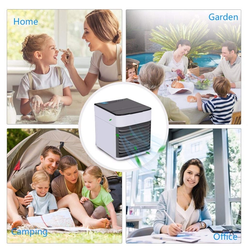 Mini hjem klimaanlæg bærbar aircondition personlig plads luftkøler usb genopladelig luftfugter luftkøling skrivebord fan