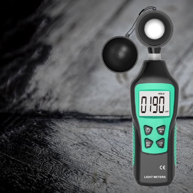 Portable Handheld Mini Digital Luminometer High Precision 0-200000 LUX Light Meter LCD Display LED Illumination Photometer Wide