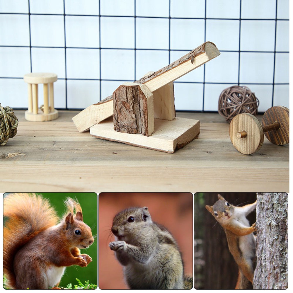 Hout Wip Voor Pet Hamster Grappige Rat Muis Chinchilla Cavia Klein Dier Speelgoed Speelhuis Oefening Speelgoed