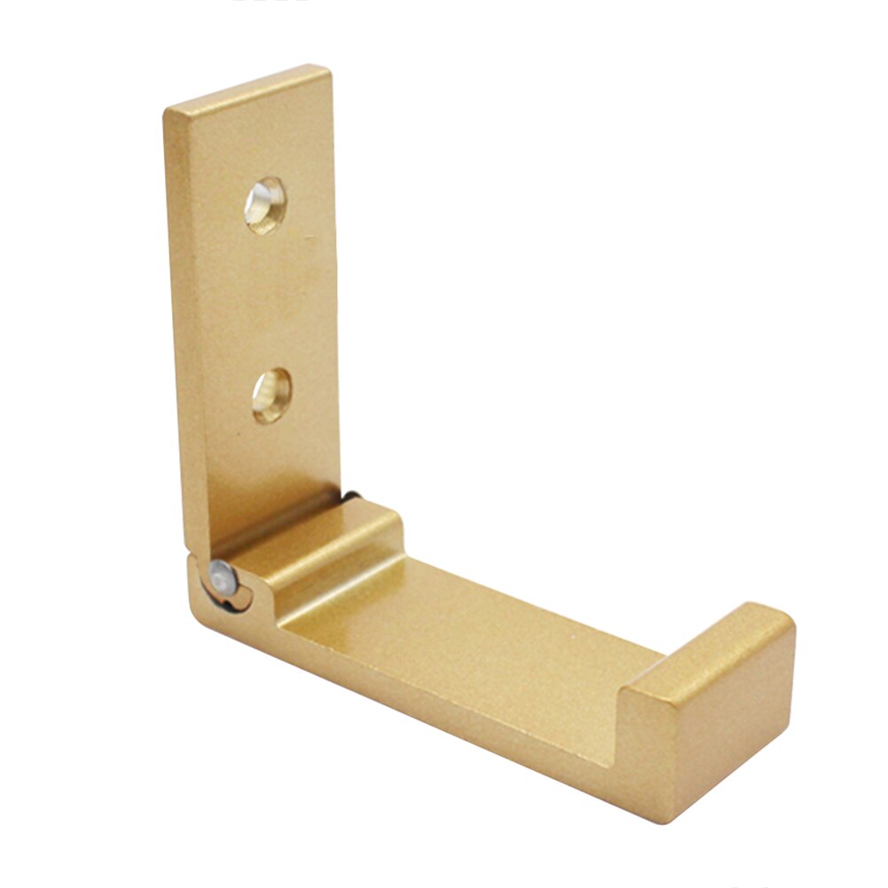 Perchero de aluminio para colgar ropa, gancho de aleación para colgar en la pared, plegable, para puerta, abrigo, sombrero, bolsas: Gold