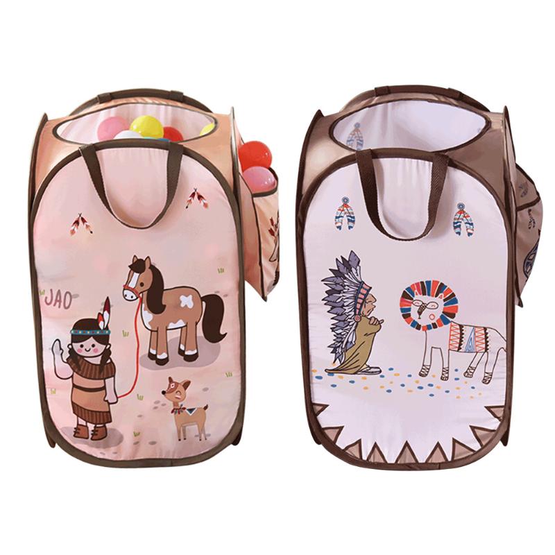 Nette Karikatur Ozean Bälle Spielzeug Lagerung Korb Große Kapazität Eimer Organizer