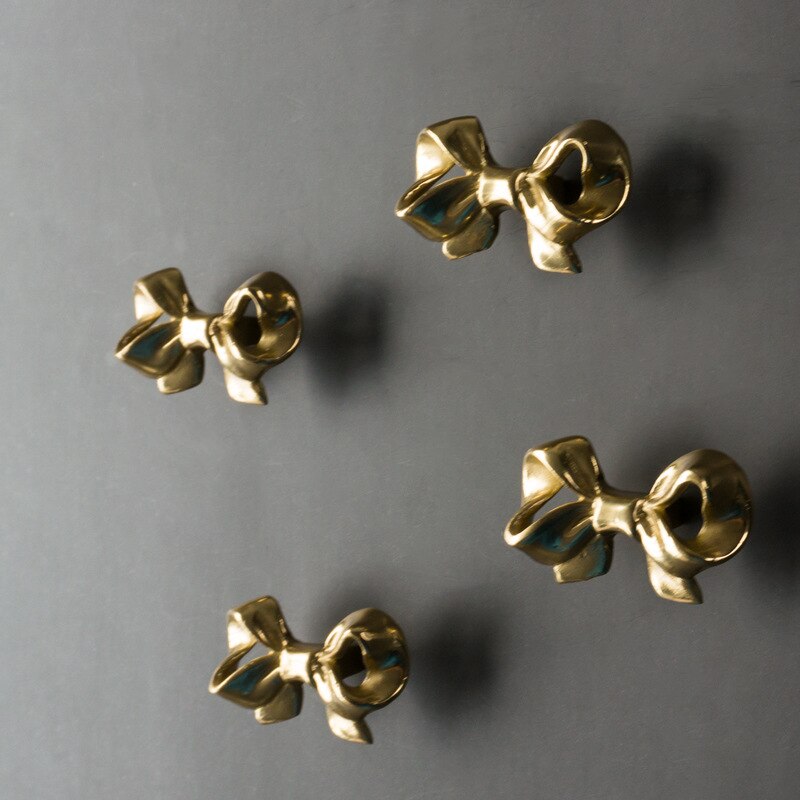 Brass Modern Bow Furnitur Handl Knob Kitchen Door Handl Interior Door Handl Gold Kitchen Door Handl