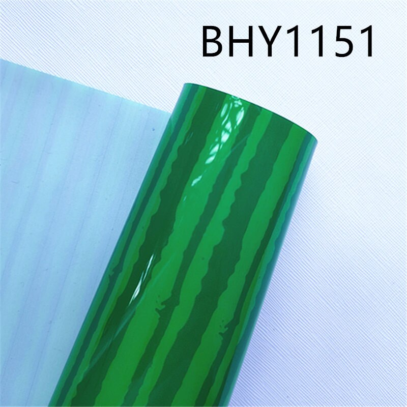 A4 20*33CM estampado clásico sandía de dibujos animados transparente UV estampado en transparente pvc tela para accesorios DIY BHY1273: BHY1151