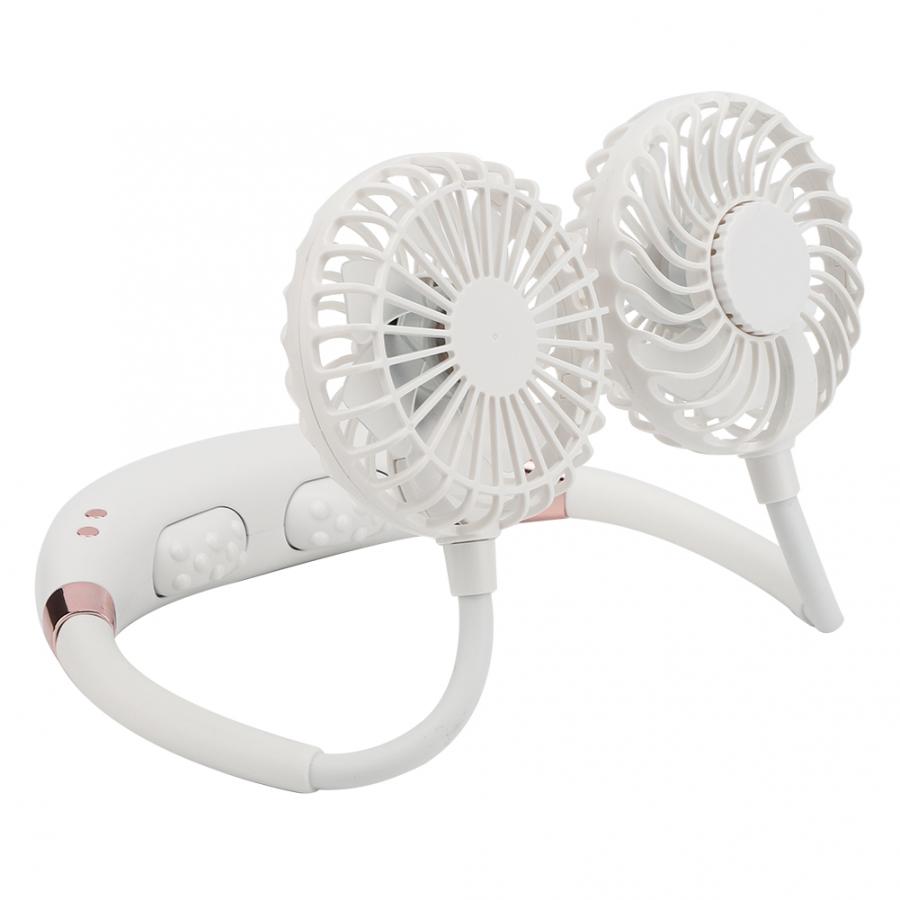 Hands Free Neck Fan Mini USB Portable Cooling Fan with Massage Aromatherapy Function Outdoor Sport Hanging Air Conditioner Fan