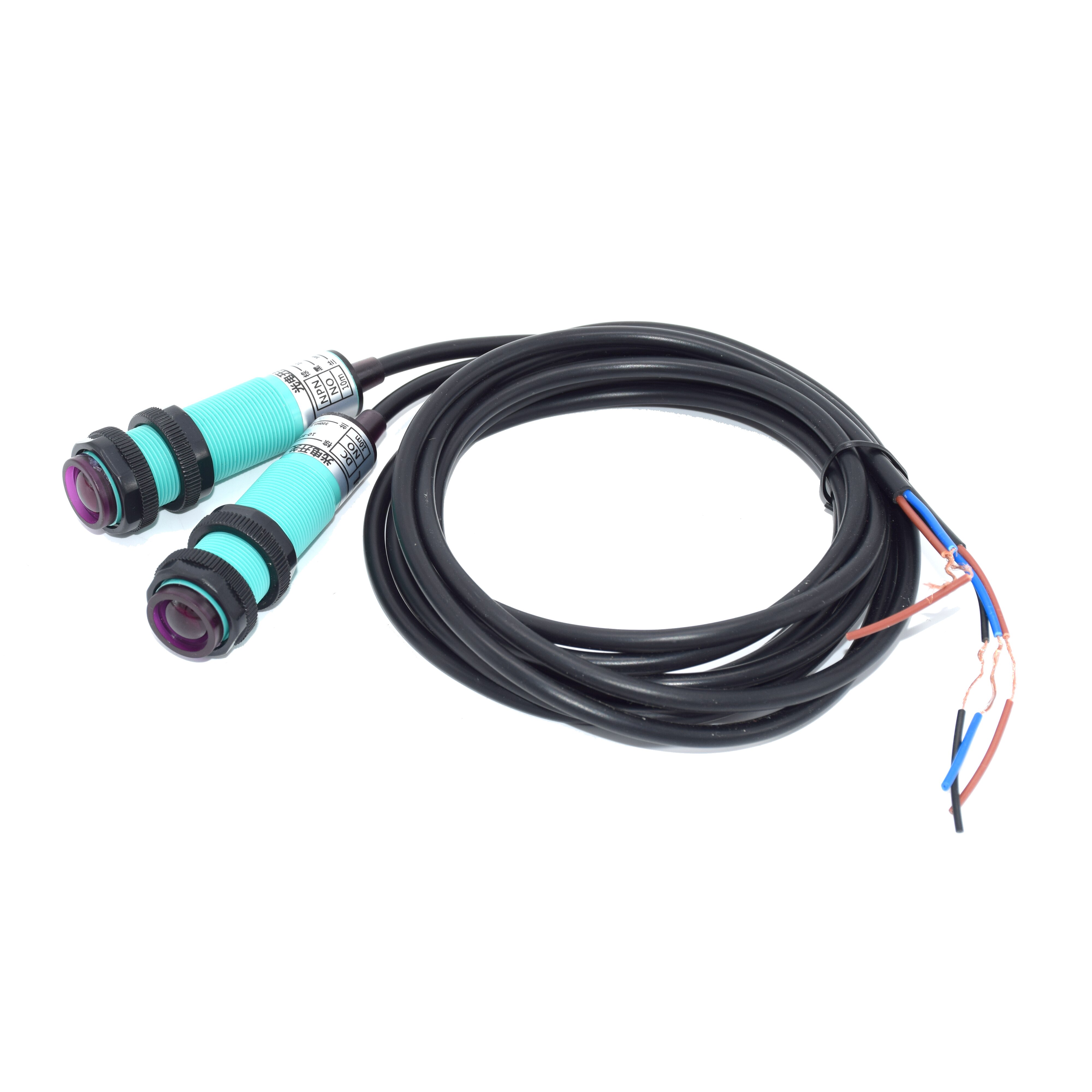 Sensor de haz infrarrojo, interruptor fotoeléctrico, fotocélula, barrera de luz, 8m de distancia de detección para abridor de puerta oscilante deslizante, DC10 ~ 30V