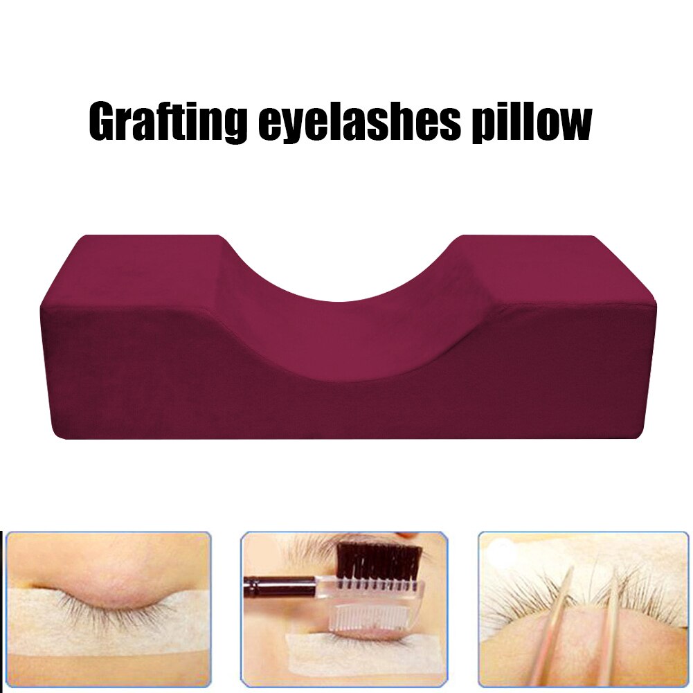 Oreiller de faux-cils en mousse à mémoire de forme, doux, Support de cou, appui-tête plat, étui d&#39;extension de cils, outil de beauté pour Salon de maquillage