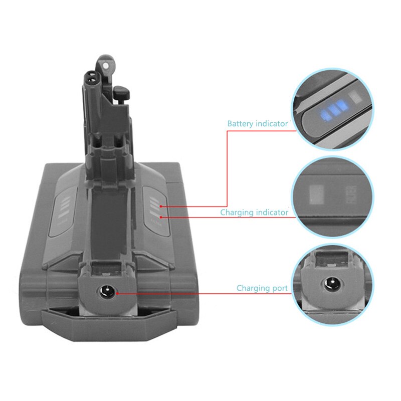 Sv12 4500 mah /4000 mah erstatningsbatteri til dyson  v10 batteri  v10 absolut  ,v10 fluffy, cyklon  v10 batteri