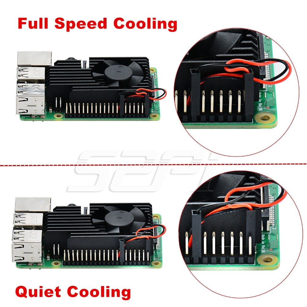 52Pi オリジナル新! CNC 極端な冷却ファンヒートシンクキットのみラズベリーパイ 4 B/3 B +/3B プラス/ 3 B 、含めないパイボード