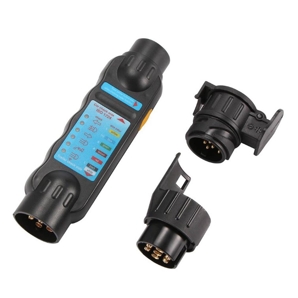 Stil 12v lastebil tilhenger rv kontakt tester 7- pin plug socket converter trailer tester 13p to 7p 7p to 13p biltilbehør