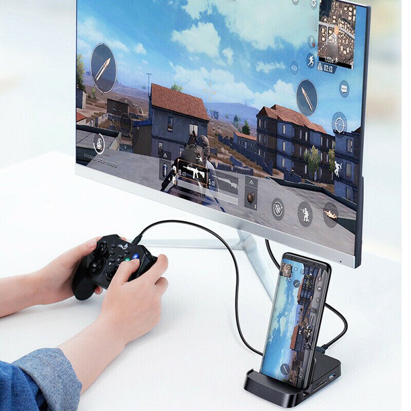 Smart 7in1 Type C Naar Hdmi Station Charging Dock Sd Tf Uitbreiding Hub Voor Laptop Macbook Samsung Dock