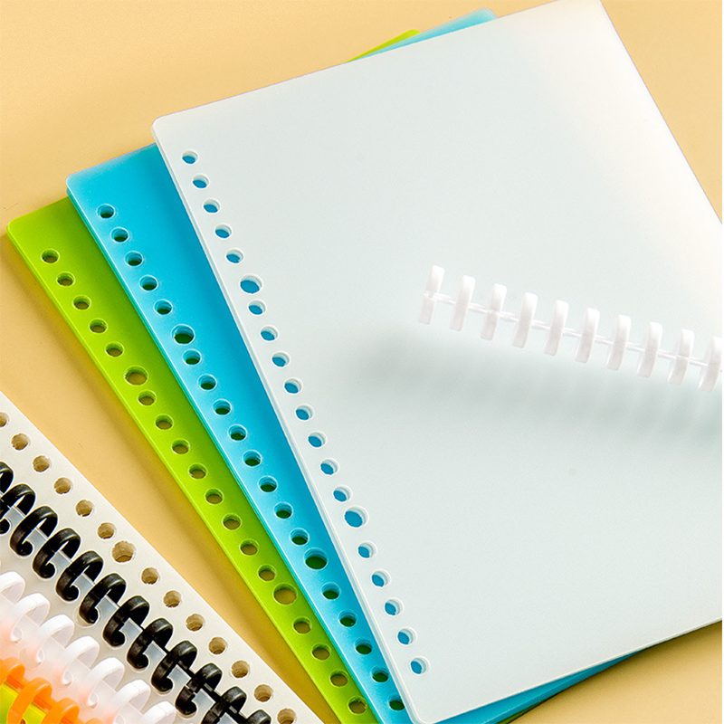 2 Pcs A5/B5/A4 Loose-Leaf Book Cover 20/26/30 Hole Binder Circle PP Separator Memo Pad Accessory For Office Documents