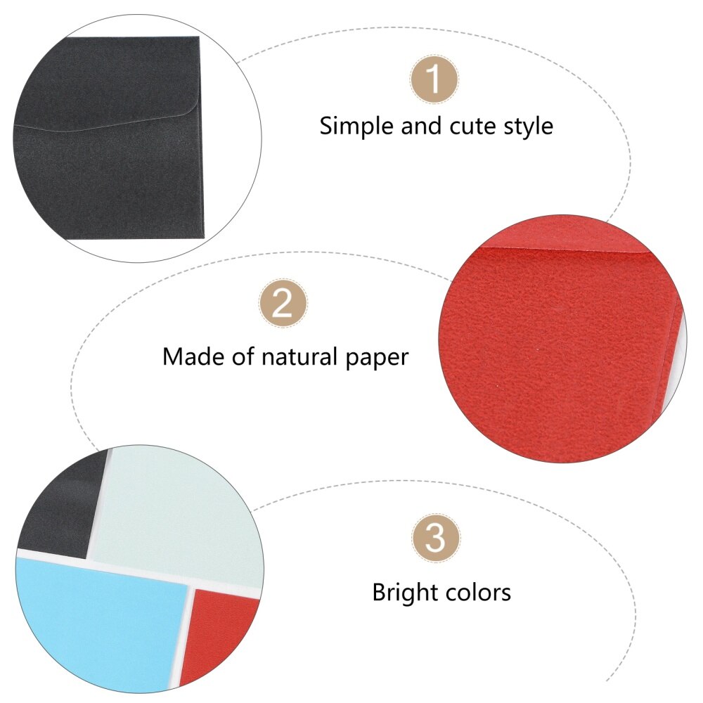 100Pcs Mini Blanco Enveloppen Kleurrijke Papier Enveloppen Foto Brief Enveloppen