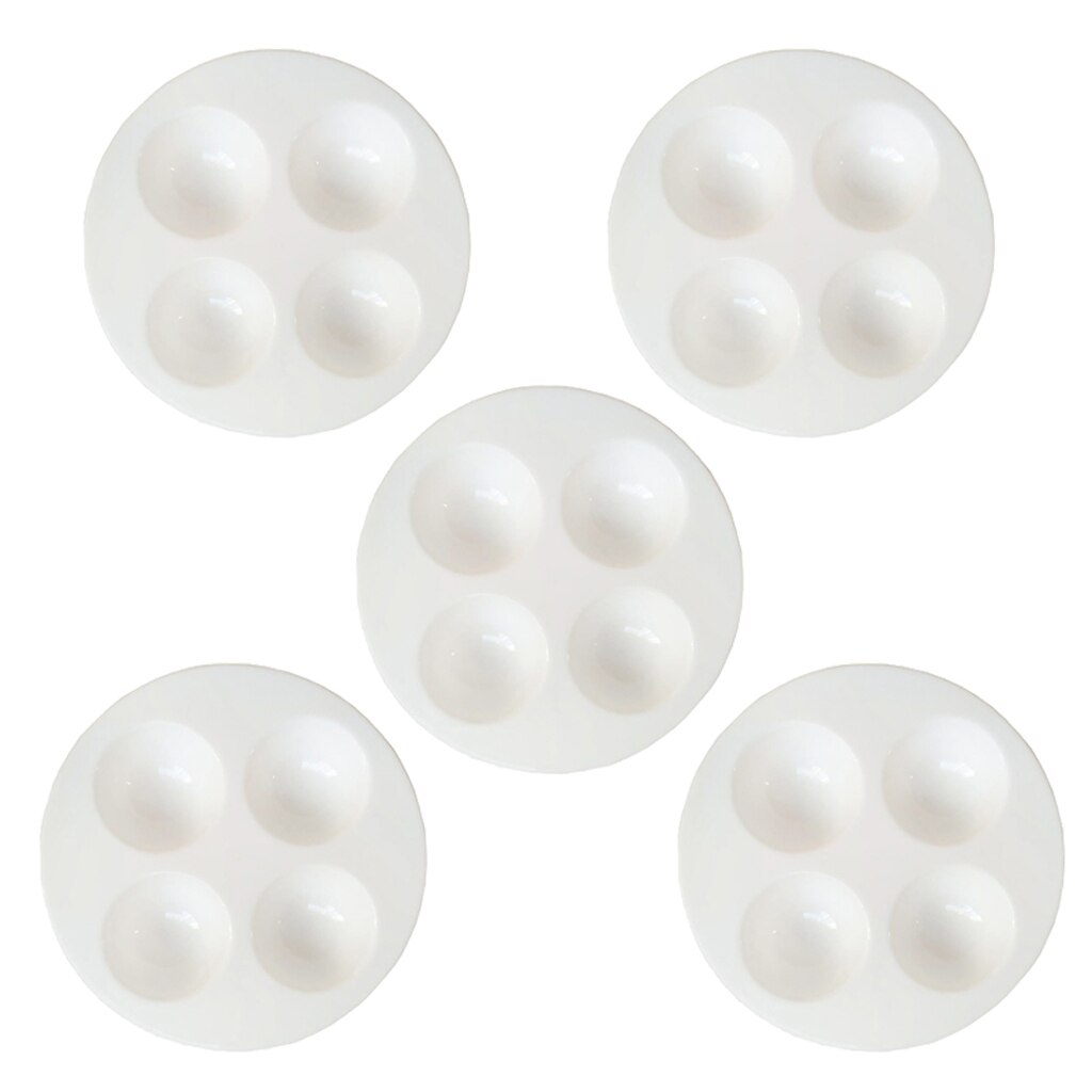 5Pcs 4 WELL KIDS PAINT COLOUR MIXING ARTIST PAINTING PALETTE ART CRAFT PALLETTE