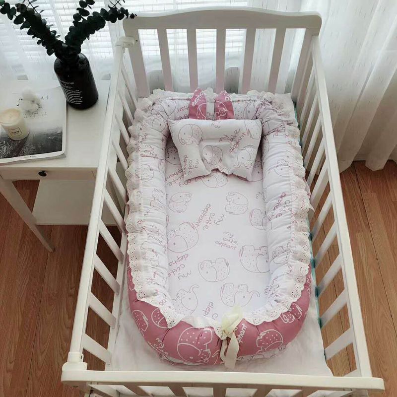 Bærbar baby seng spædbarn rejse søvn reden blød åndbar loungeseng  h55b