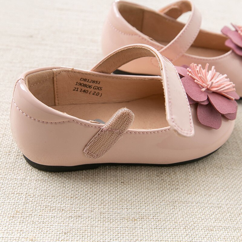 Db12851 dave bella spring baby pige blomstret læder sko børn mærke pink sko