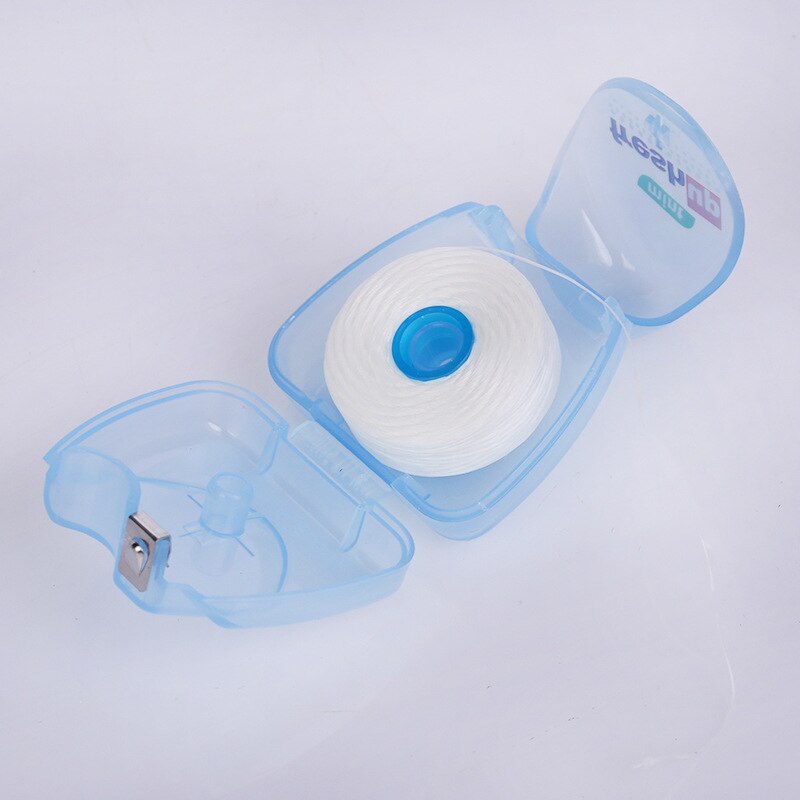 1Rolls 50m Tanden Bleken Mondhygiëne Tanden Reinigen Wax Dental Floss Pick Tanden Bleken Spool Tandenstoker Tanden Bleken tand