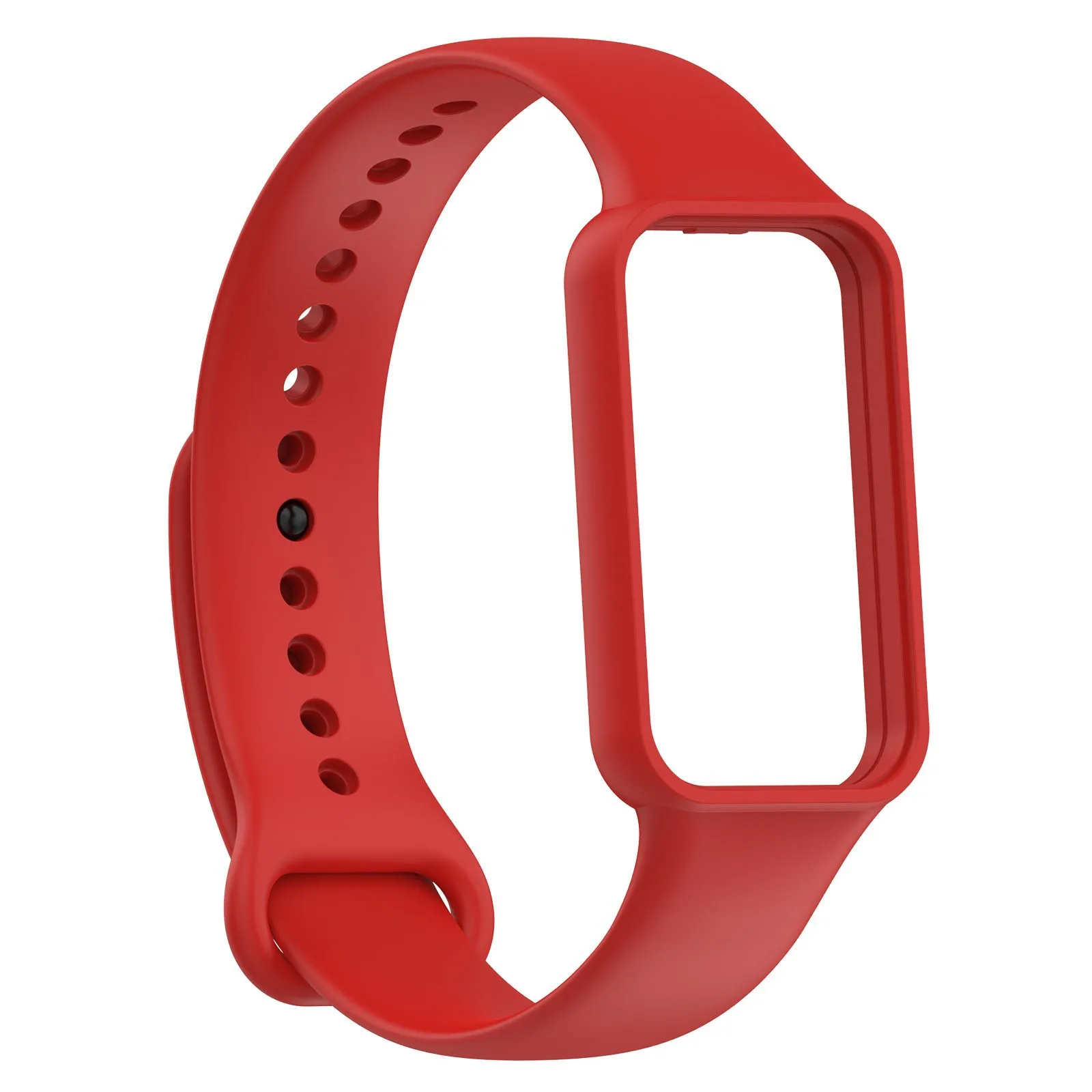 Silikon klokkerem til huami amazfit band 7 smartklokkerem armbånd soprt armbånd til amazfit band 7 remspenne: Rød svart