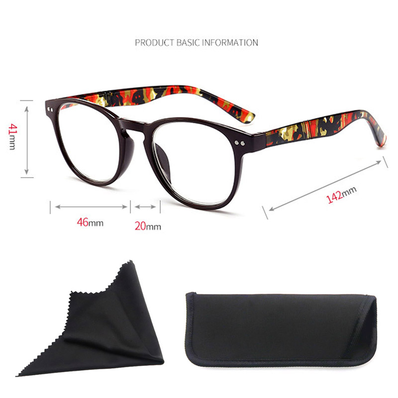 Unisex Reading Glasses Round PC Frame Eyewear Men Purple Blue Far Sight diopter +1.0~4.0