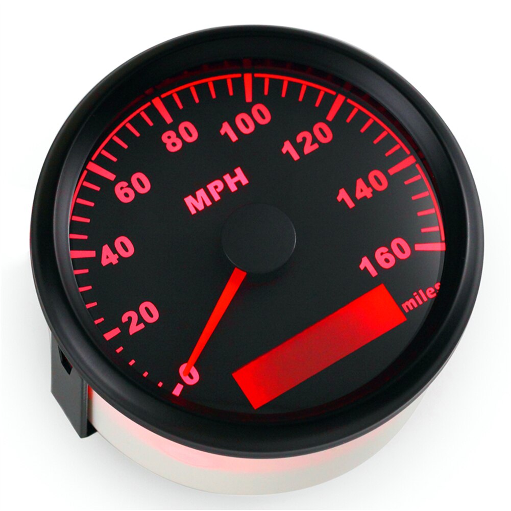 1pc tachimetro GPS calibri odografo 0-160MPH milometri di velocità 9-32V 316L castone uso per auto con retroilluminazione rossa e Antenna GPS