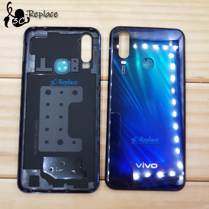 6.35 Inch Voor Bbk Vivo Y17 / Vivo Y3 V1902 V1901A V1901T Back Battery Cover Deur Behuizing Case Achter Glas lens Onderdelen