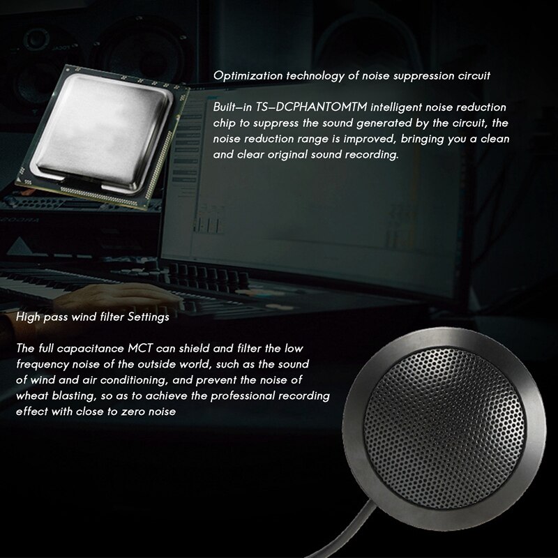 USB Microphone Condenser Microphone Computer Mic for Business Conference PC Laptop Voice Pickup Microphone