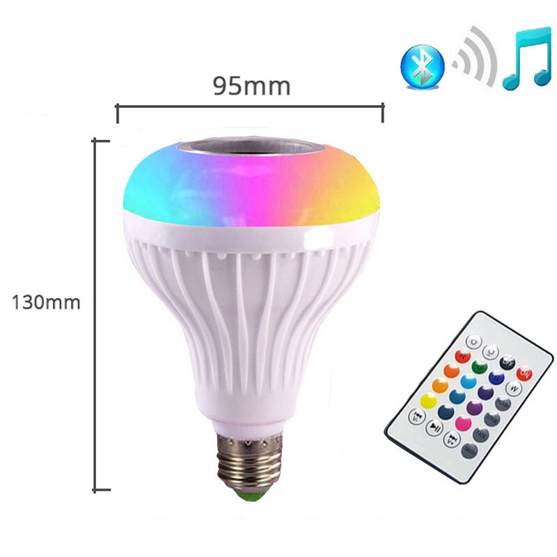 Bluetooth  e27 b22 rgbw led pære lys 5w 10w 12w 15w 110v 220v lampada skiftende farverige rgb led lampe med ir fjernbetjening