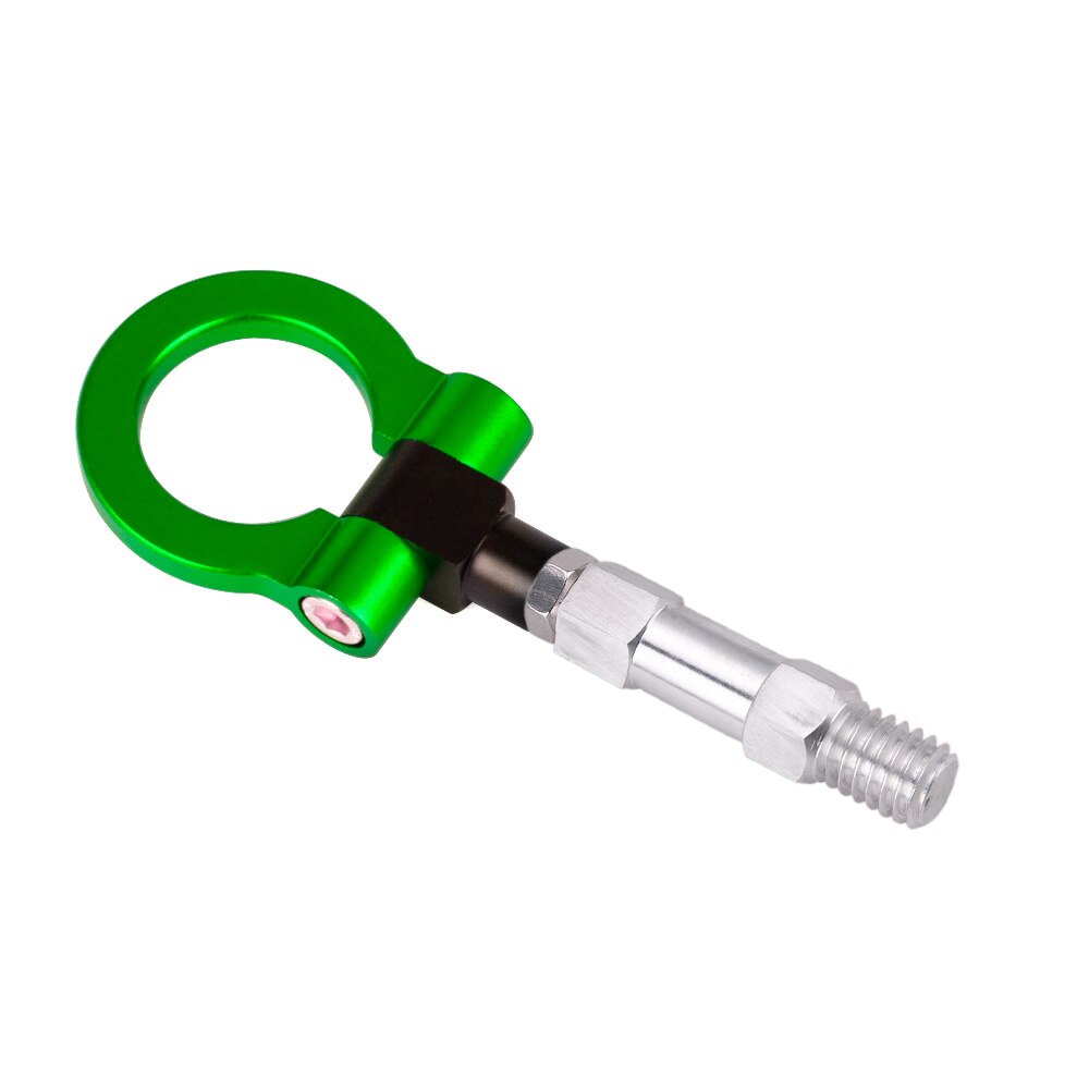 CNC Machine Aluminum Towing Hook Ring Kit On Tow Hook Eye Towing Colorful JDM Style For BMW 3/4/5 Series RS-TH008-12: Green