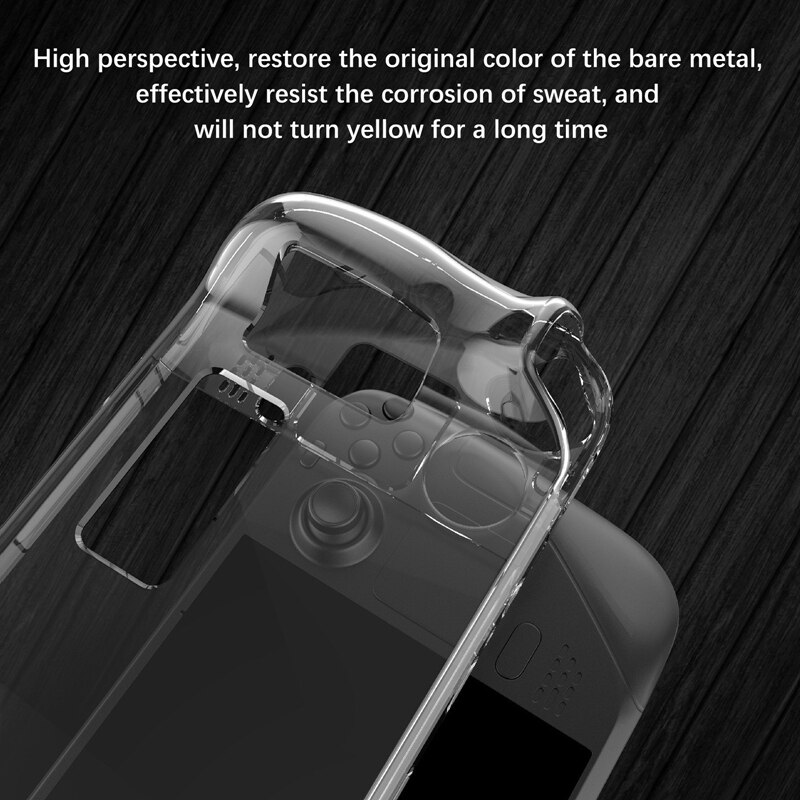 For Steam Deck Handheld Game Console Case Crystal Shell Transparent PC Split Case
