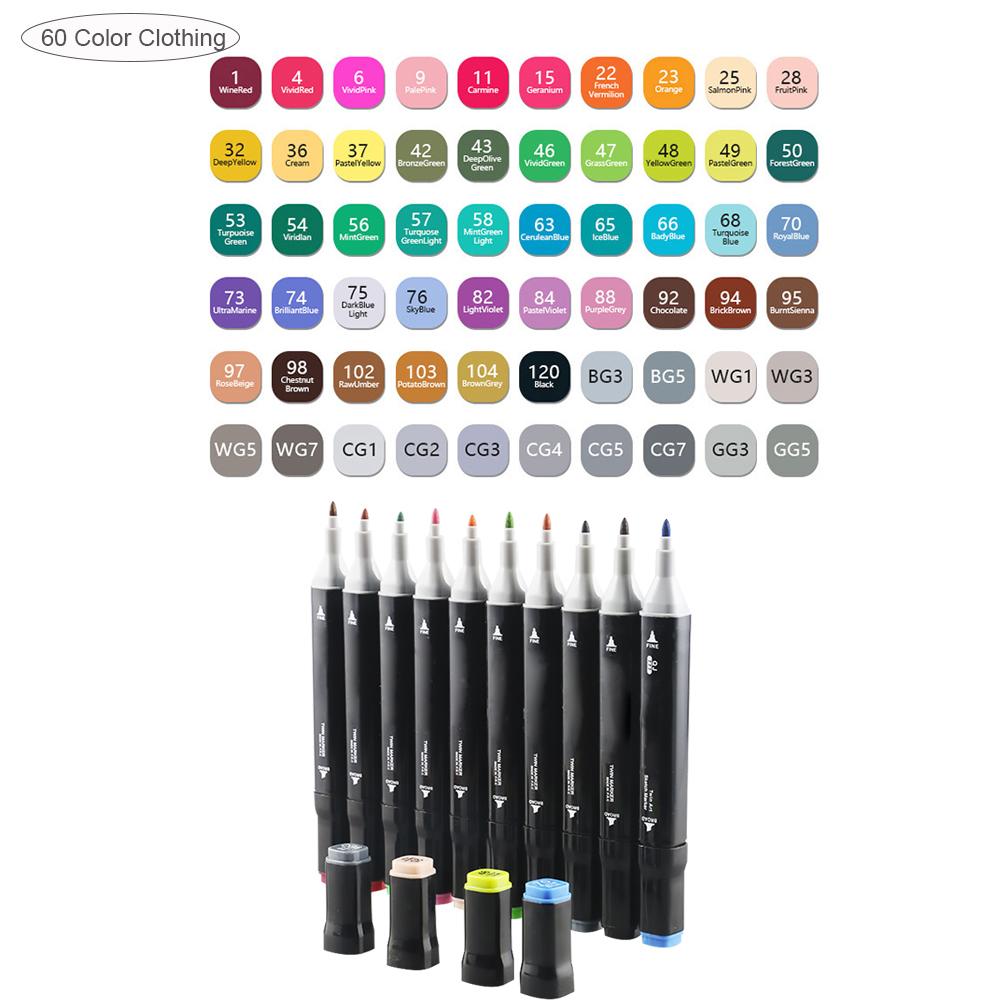 Single Art Markers Brush Pen Sketch Alcohol Based Markers Dual Head Manga Drawing Pens Art Supplies Marker Pen: 5