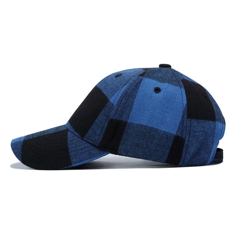 CLIMATE Plaid Baseball Cap Women Plaid Hat Cap Checks Cotton No Logo Hat Caps Classic Checks Cap Hat for Men Women