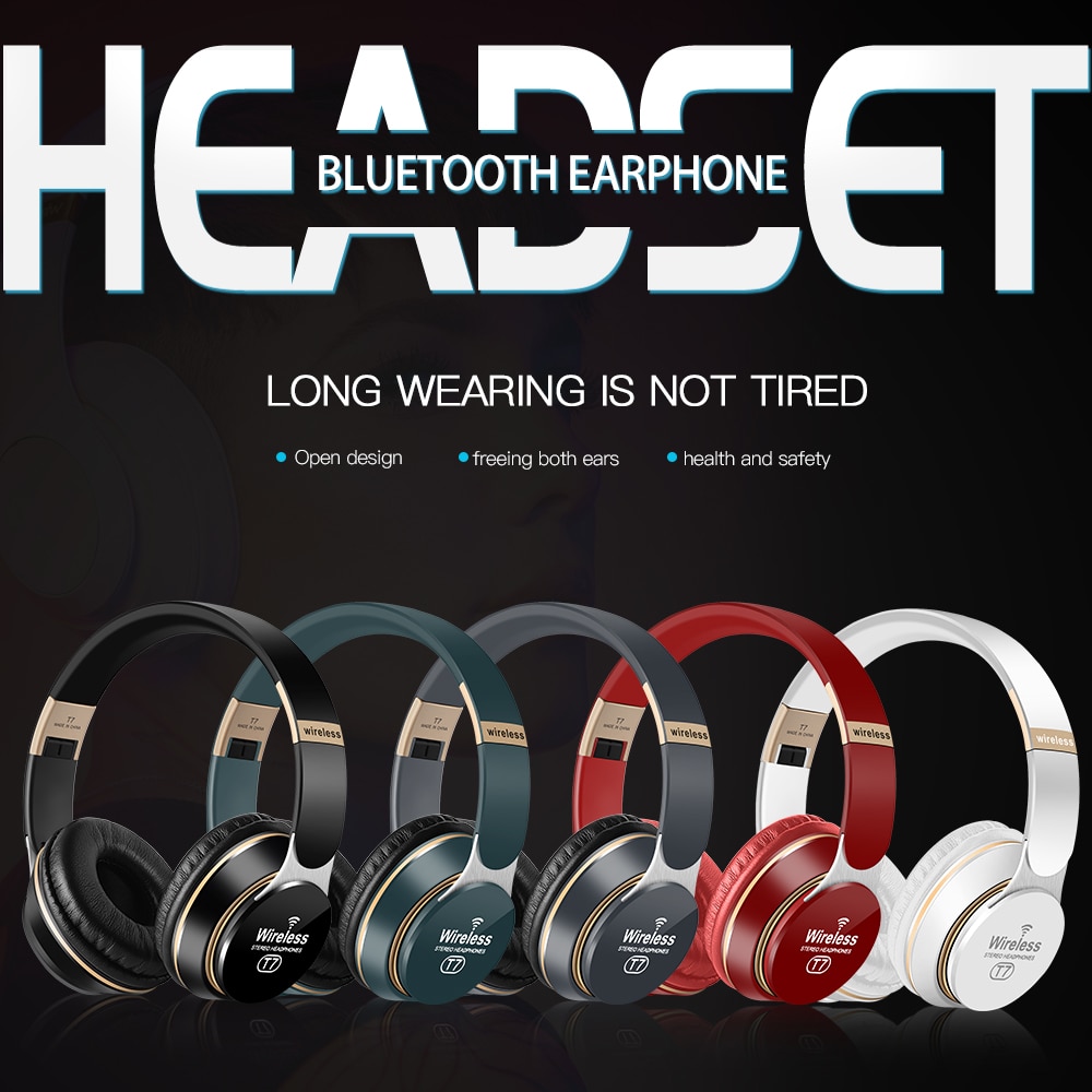 CLBC Wireless Headphones Bluetooth 5.0 - Foldable Stereo Gaming Headset with Mic - 40mm Drivers