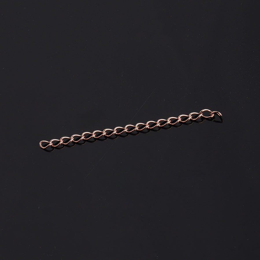 10 pçs/lote 316L 5 centímetros de Extensão Em Massa Ouro Prata Rosa de Ouro Aço Inoxidável Chains Fit DIY Colar Pulseira Descobertas Jóias