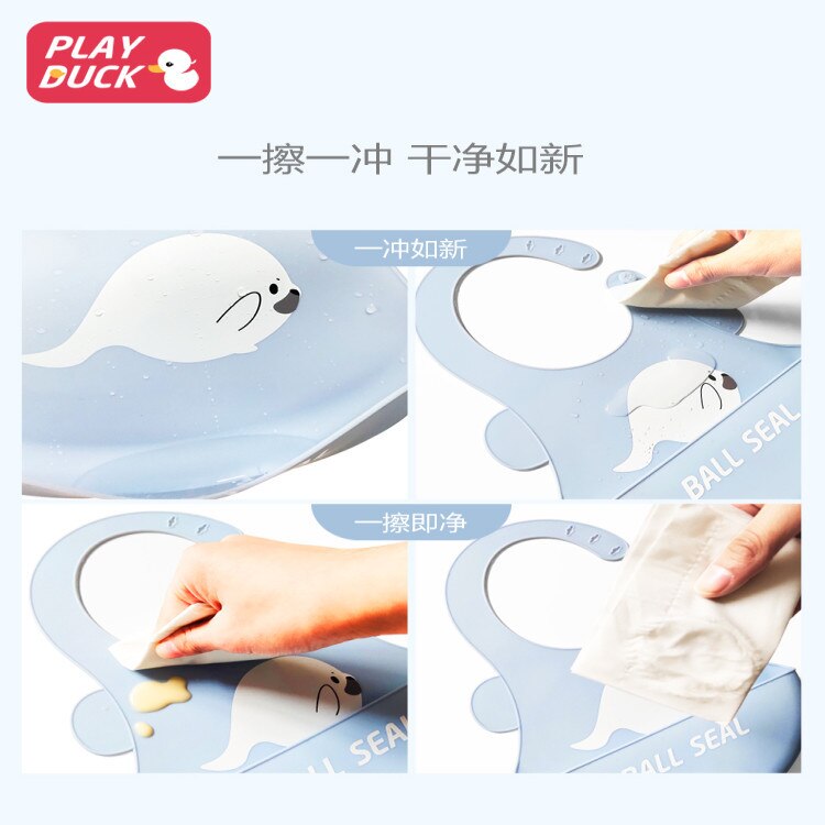 Baby Silicone Saliva Pocket Cartoon Baby Eating Waterproof Bib Boy Girl Supplies 0-3Y Baby Bibs Unisex Baby Stuff