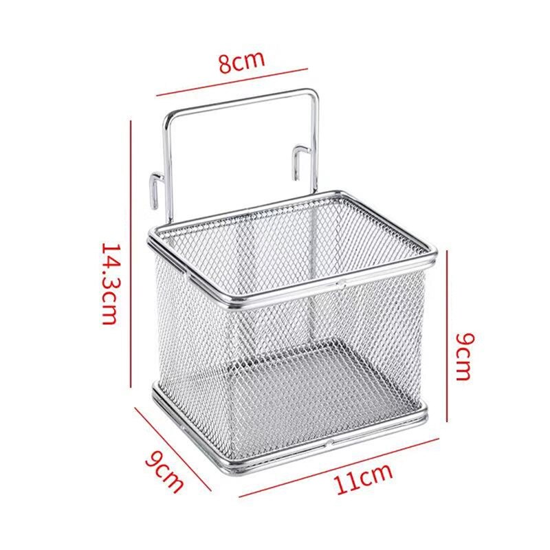 Zilver Rvs Pot Zeef Friteuse Koekenpan Zeef Food Vergiet Noodle Dumplings Filter Keukengerei: Square large