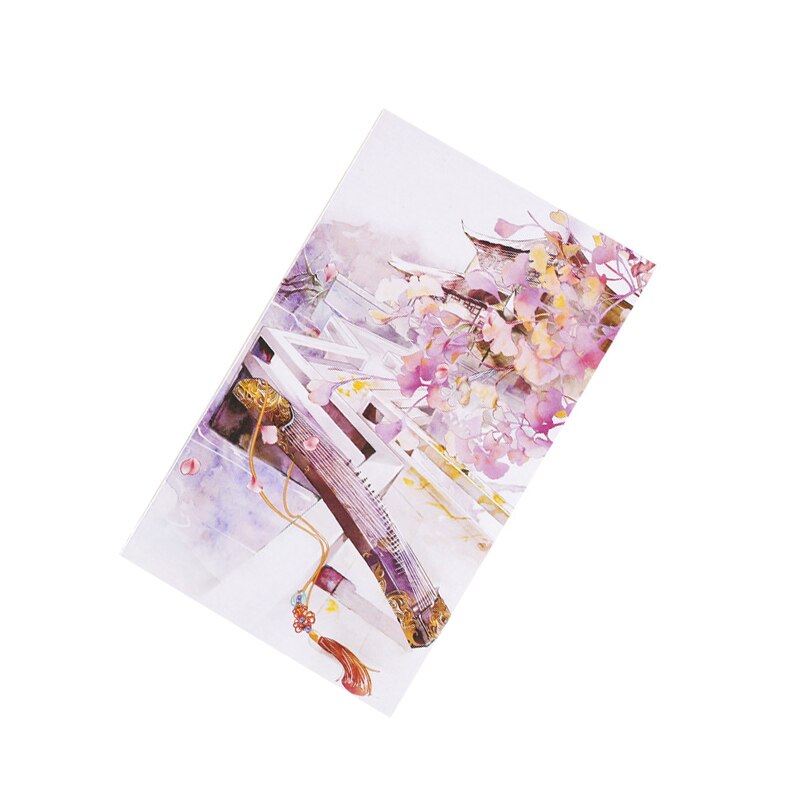 1Pcs Chinese style aesthetic portable notebook can tear beautiful color page notebook notes: B