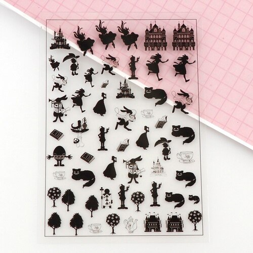 5pcs UV Resin Fillings Sticker Journal Material Decorative DIY Filling Planner Diary Scrapbooking Album Stickers: 9