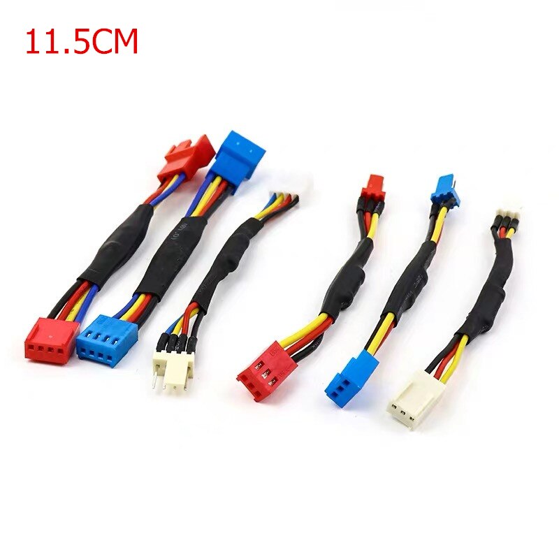 10 sztuk/partia rezystor wentylatora kabel 3 / 4 Pin męski na 3 / 4Pin złącze żeńskie zmniejszyć PC CPU wentylator prędkości hałas rezystor spowolnić kabel