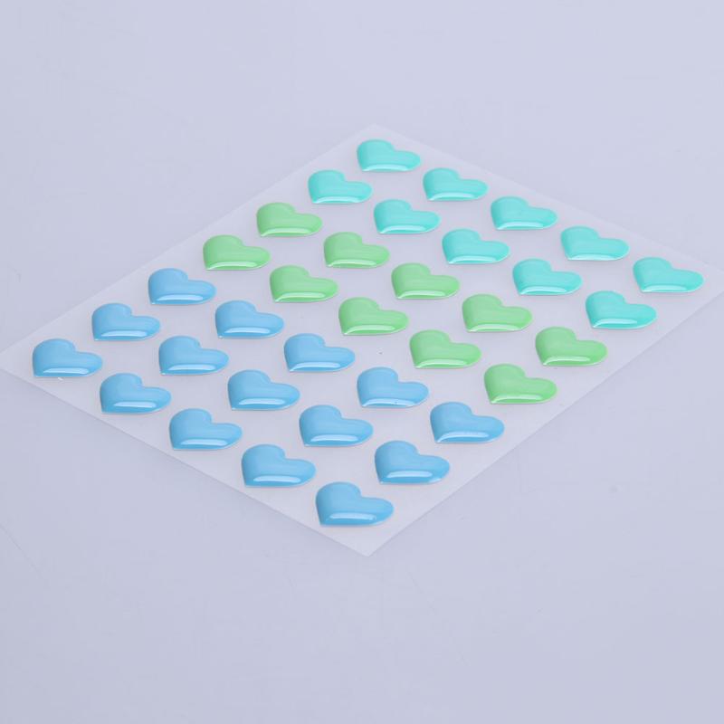 Enamel Dots Self- adhesive Heart Shape Resin Stickers for Scrapbooking DIY Photo Album Card Making Decoration