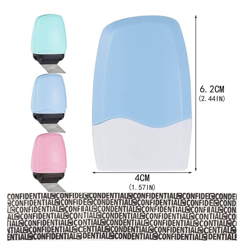 1PC Roller Stamp Messy Code Security Stamp Roller Portable Self-Inking Identity Theft Protection Roller Stamp