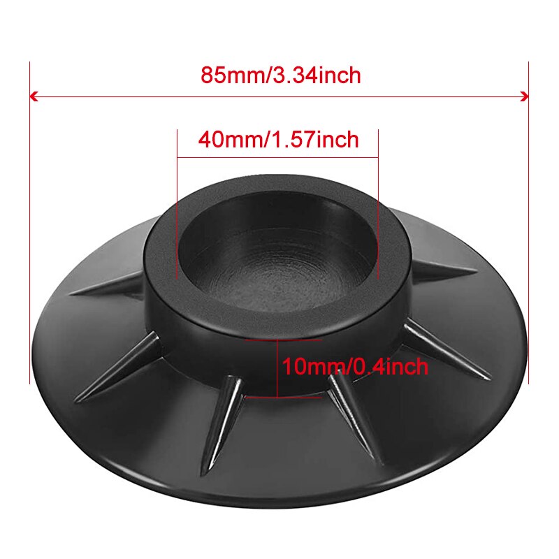 4 stk anti-vibration vaskemaskine fødder puder gummi skridsikre måtter universal lydløs skridhæver måtte køleskab fødder faste puder