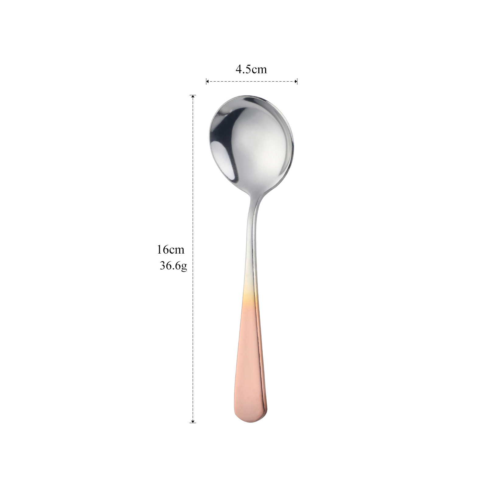 6/8/11Pcs Stainless Steel Soup Spoons Round Dessert Spoon 11 Colors Spoons Set Ice Cream Scoop Spoon In Party Dinnerset: WHITE